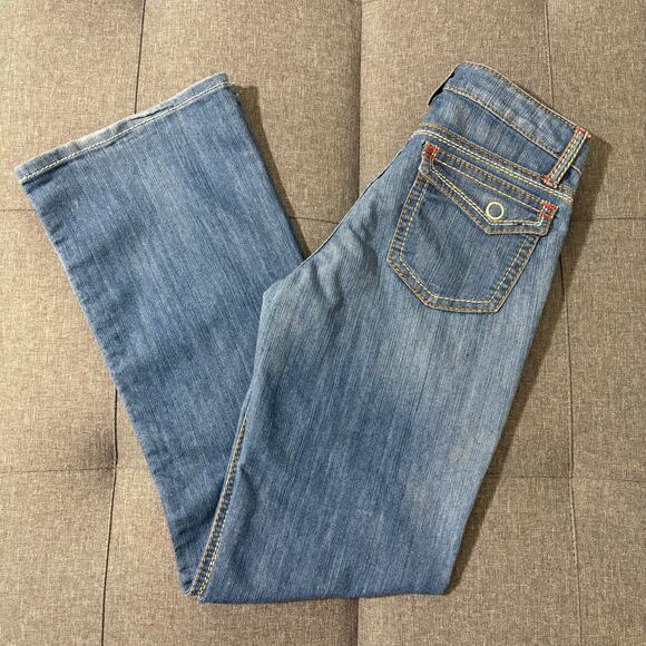 Vintage Cache Contour Collection Jean Women 6 Stitch Flap Pocket Bootcut 90s - Picture 1 of 7